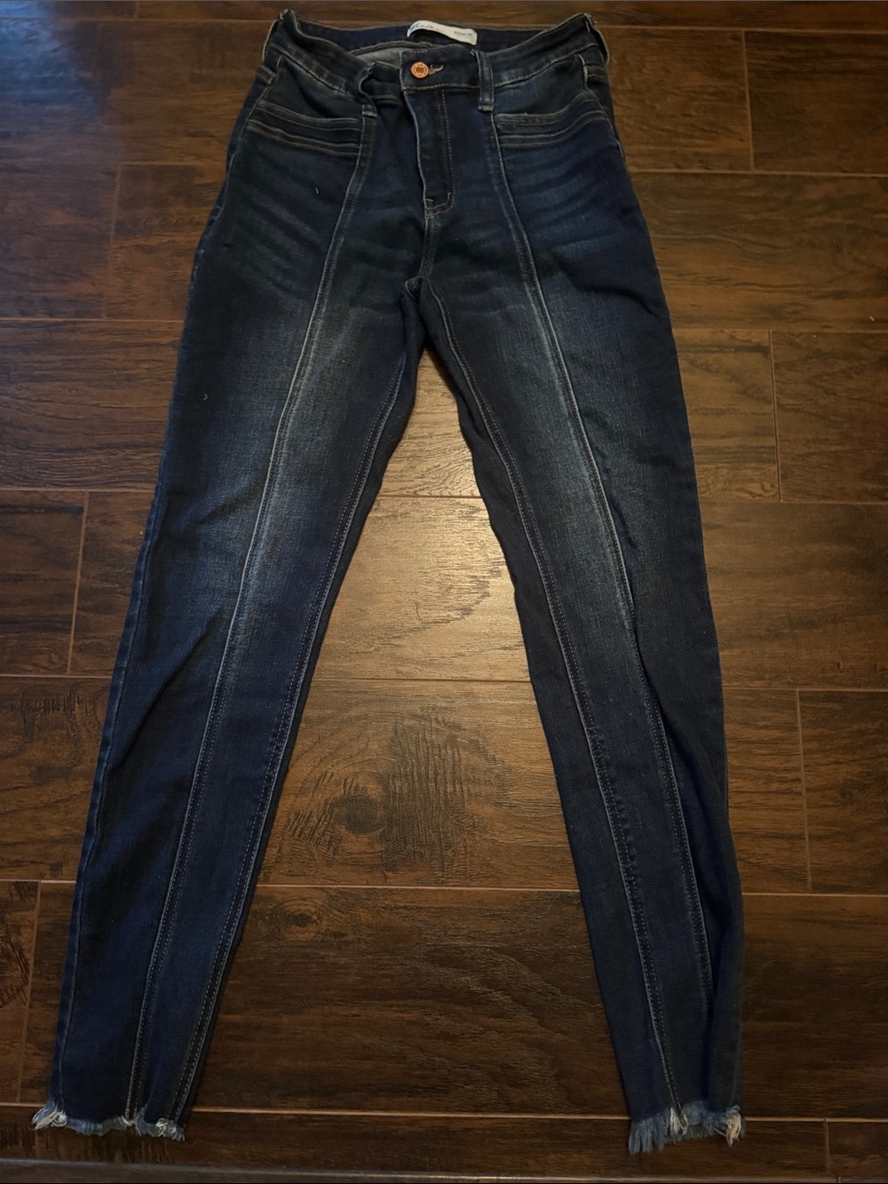 KanCan Dark Indigo Skinny Jeans with Front Seam
